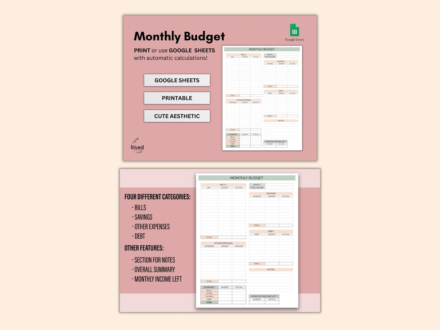 Budgeting Mini Bundle Google Sheets