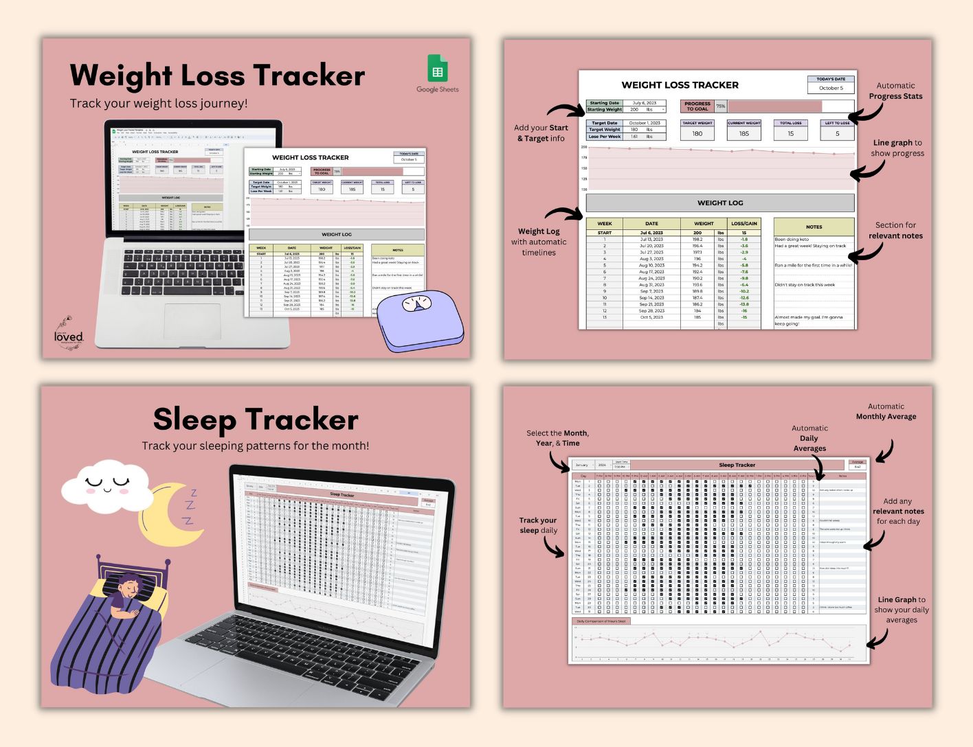 New Year's Bundle | Google Sheets