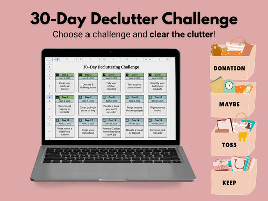 Declutter Challenge | Google Sheets Template
