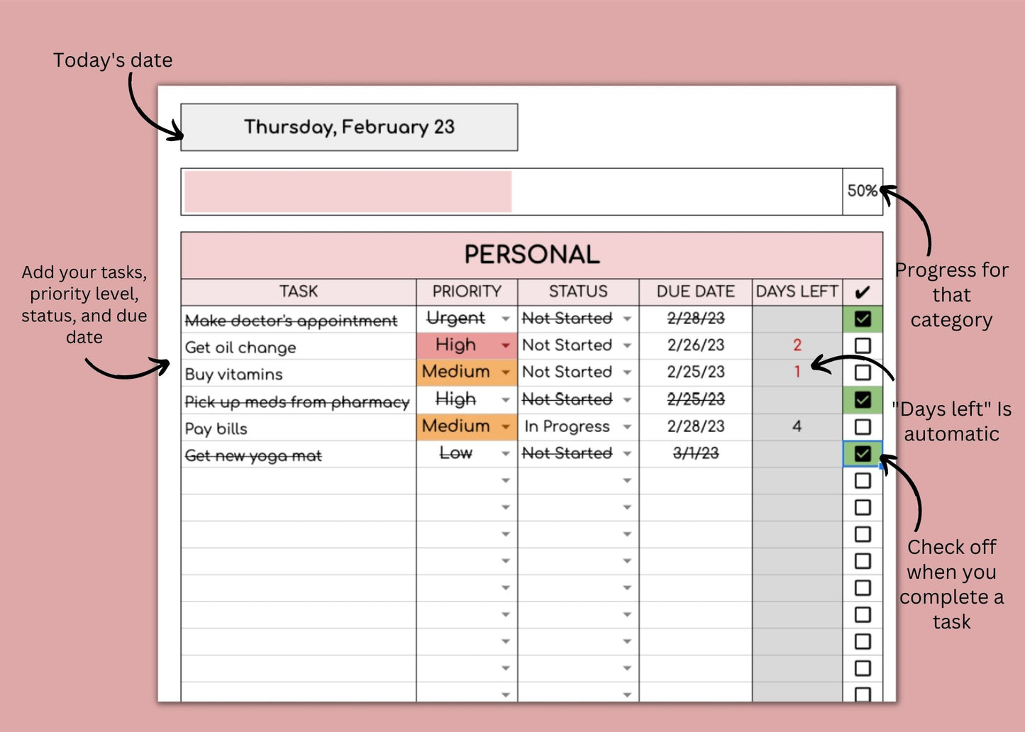 Task Tracker | Google Sheets Template