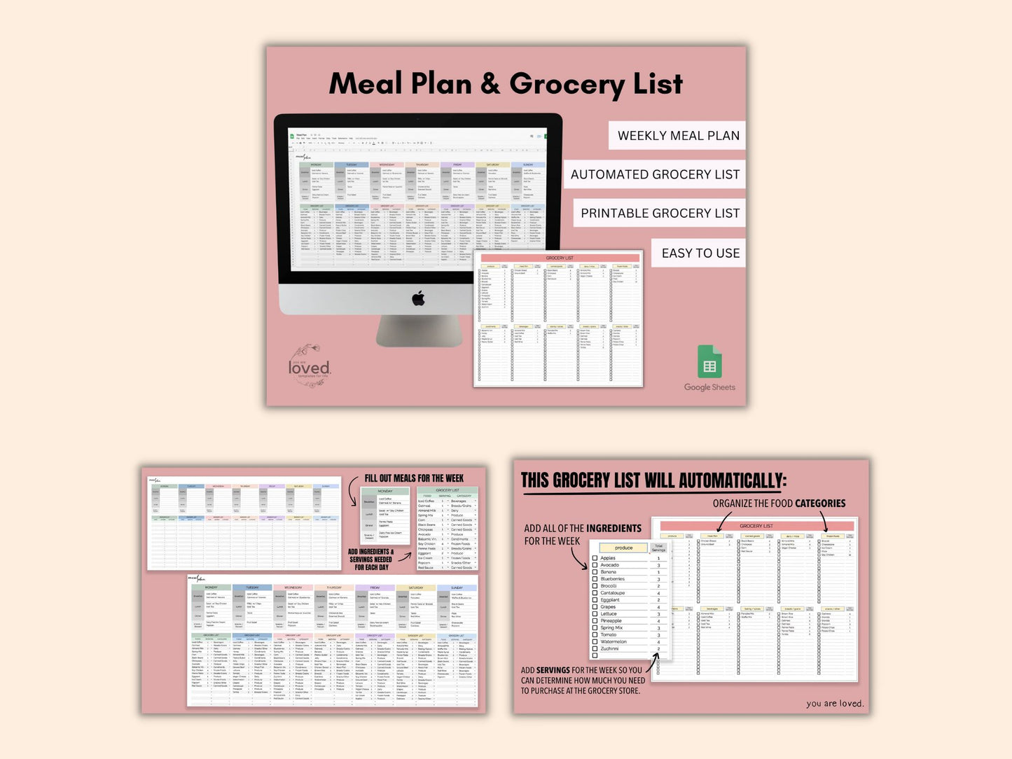 Health & Fitness Template Bundle | Google Sheets