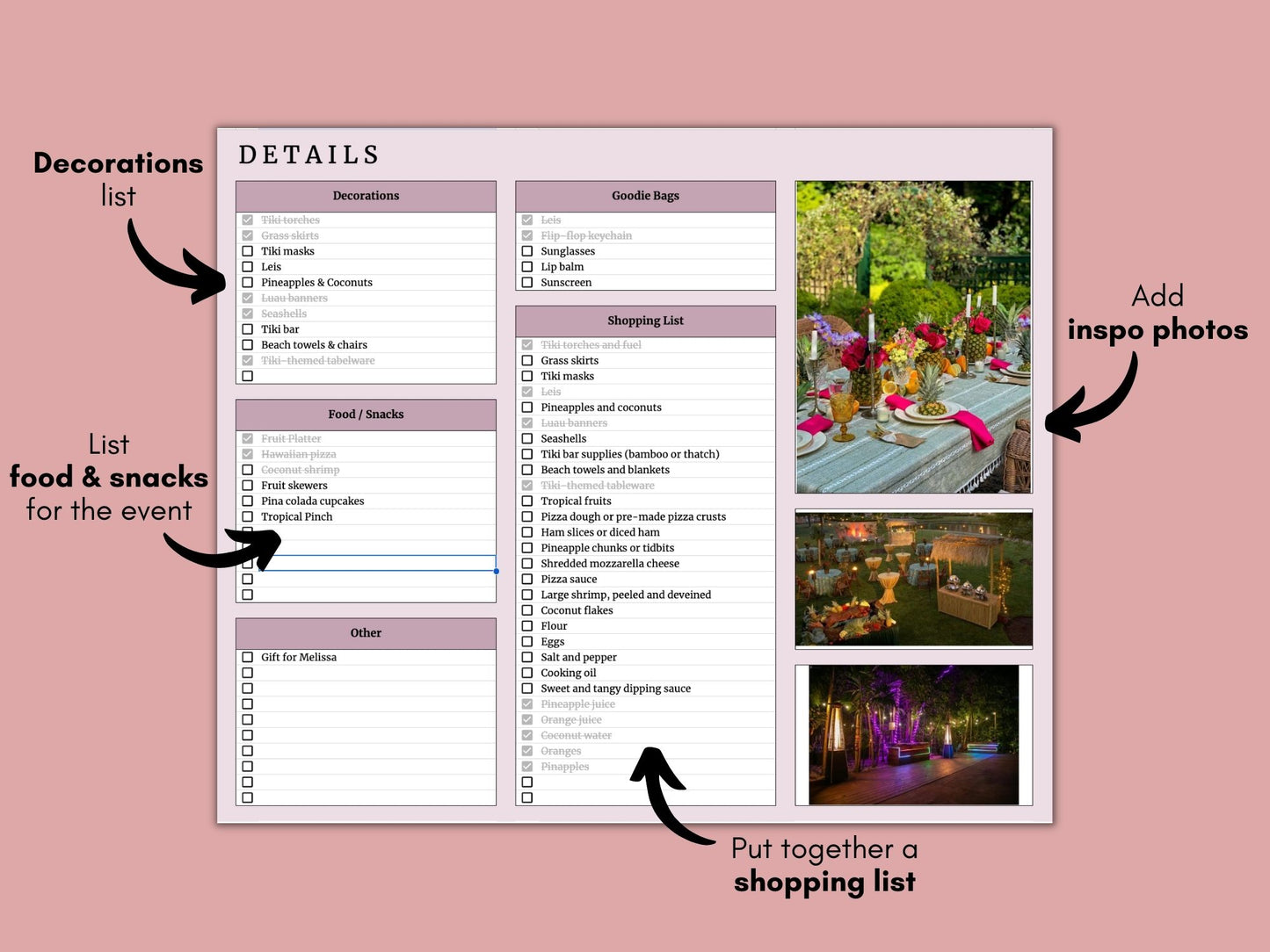 Party Planner | Google Sheets Template