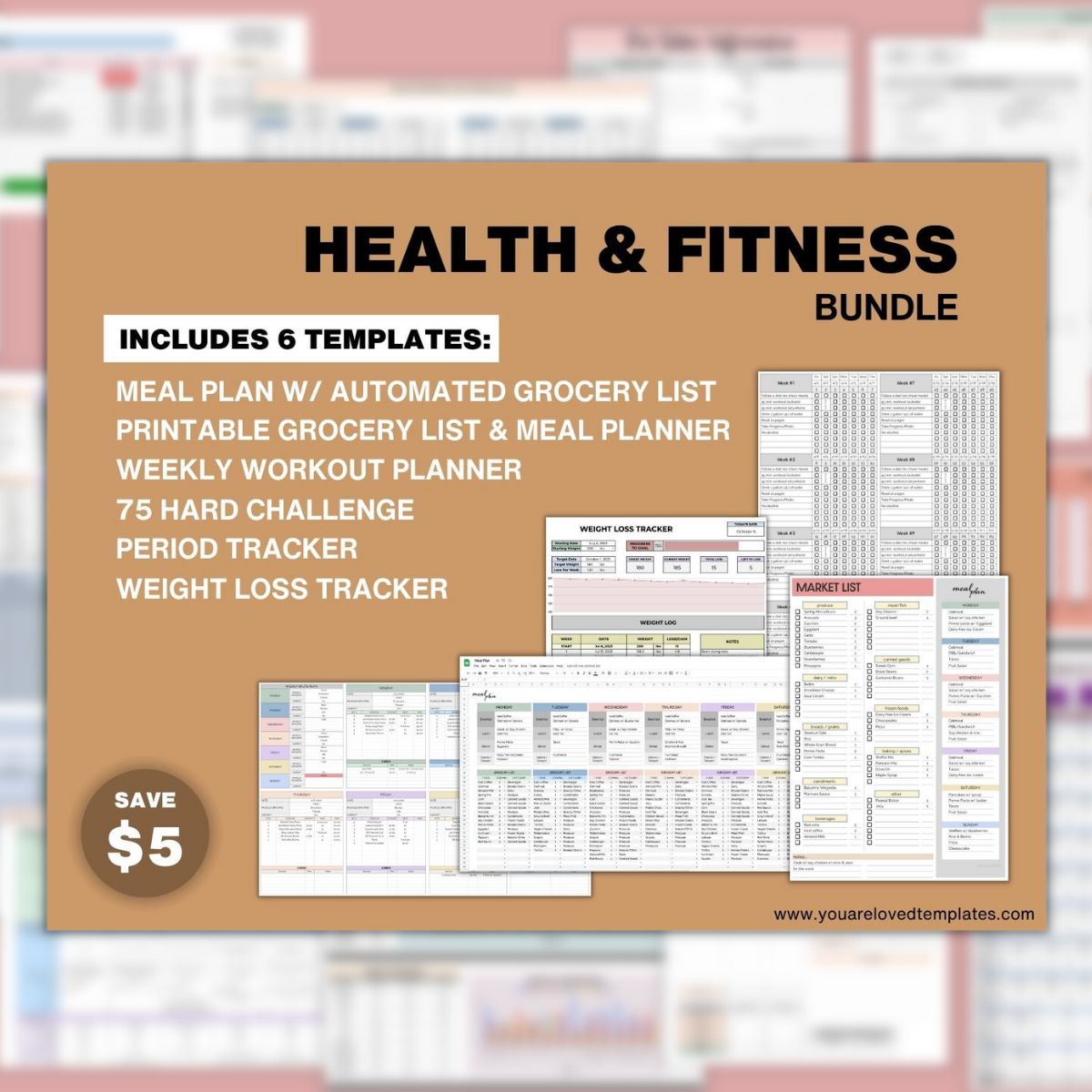 New Year's Bundle | GOOGLE SHEETS | New Year's Resolution Planner | 2023 Habit Tracker