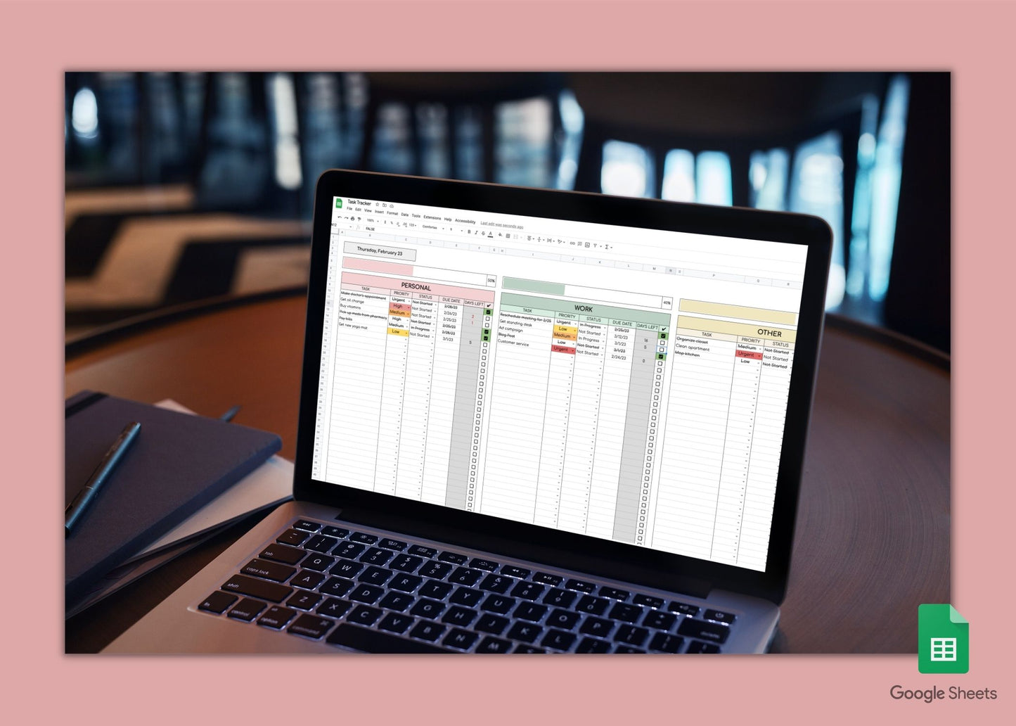 Task Tracker | Google Sheets Template