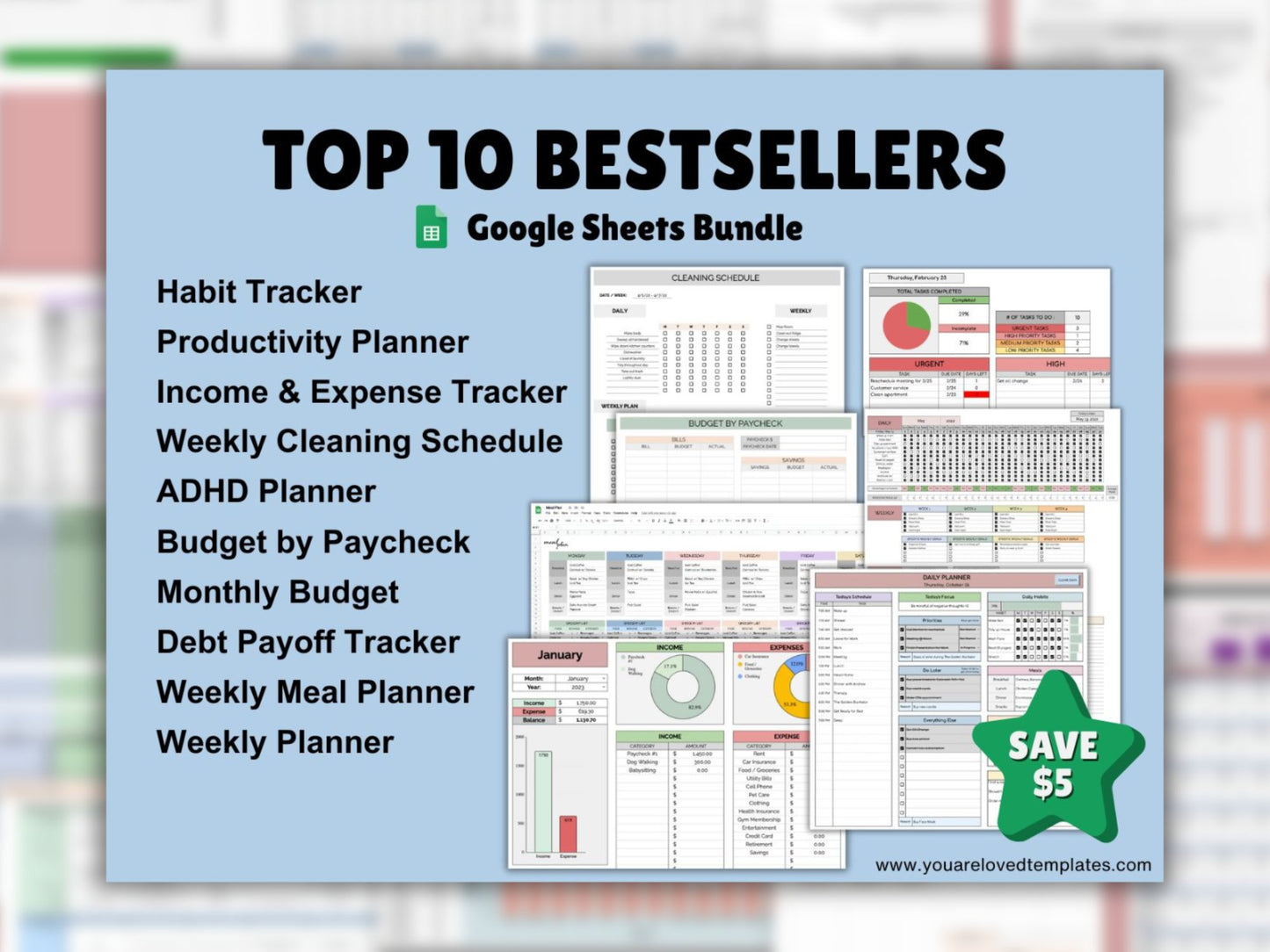 Bestselling Templates Bundle | Top 10 Templates