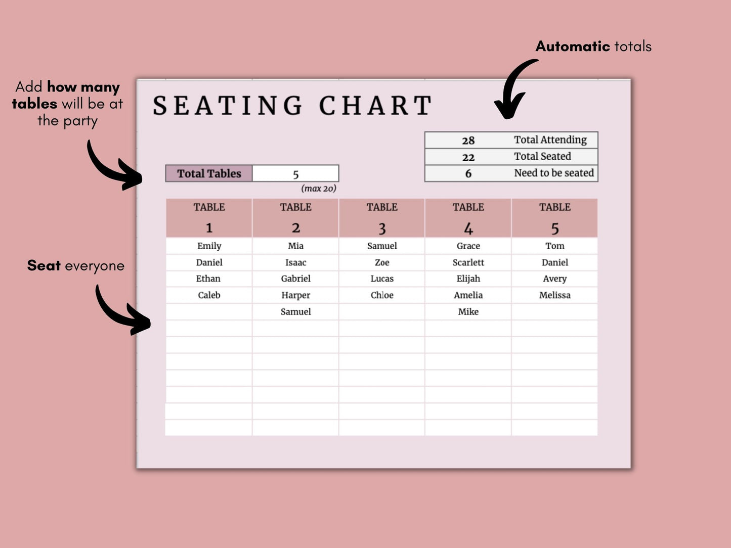 Party Planner | Google Sheets Template