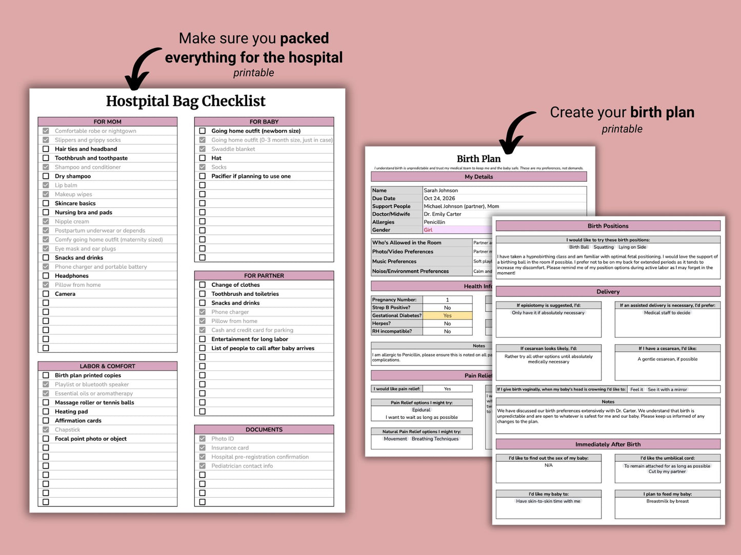 Pregnancy Planner and Journal | Google Sheets Template
