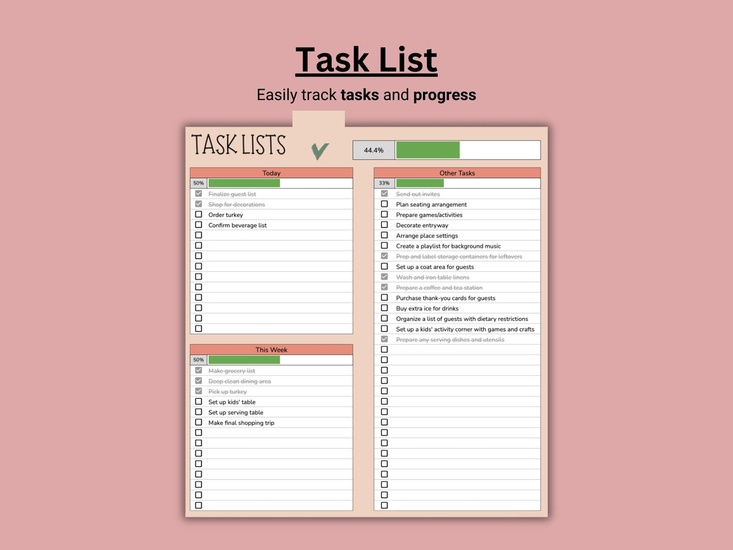 Thanksgiving Planner | Google Sheets Template