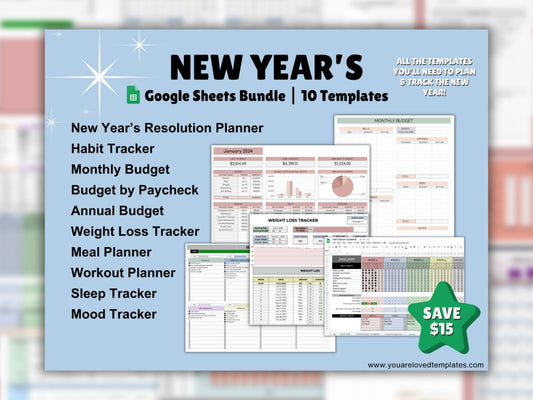New Year's Bundle | Google Sheets