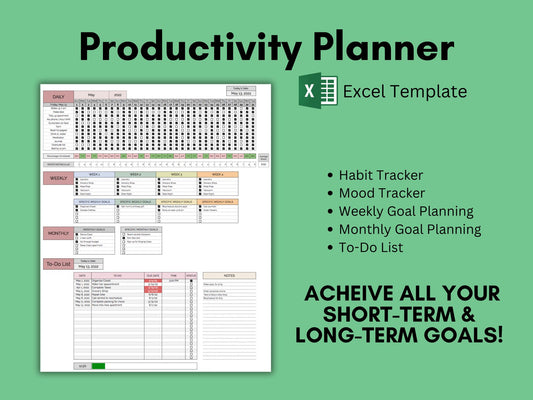 Productivity Planner | Microsoft Excel
