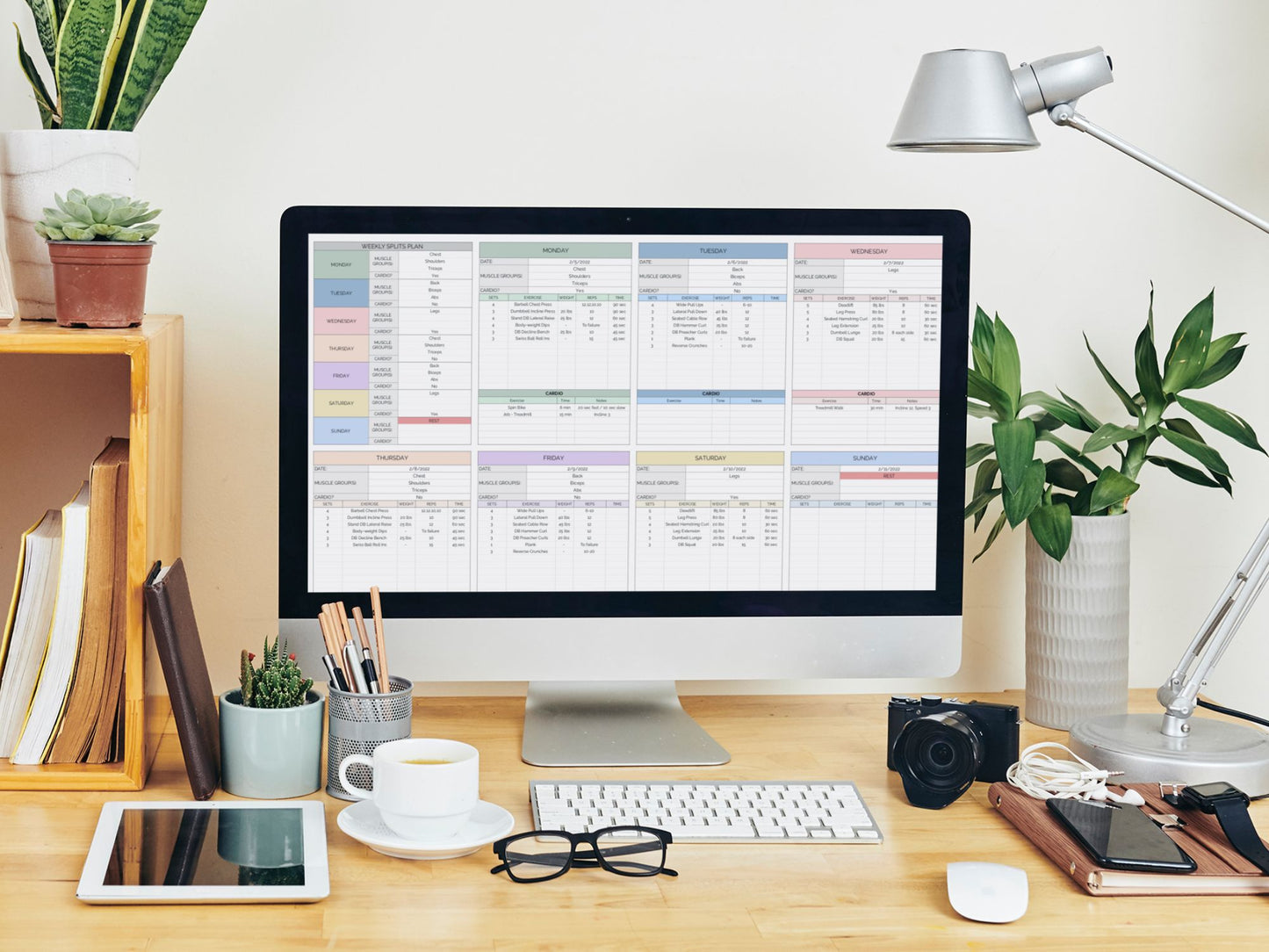 Weekly Workout Planner Spreadsheet | Google Sheets