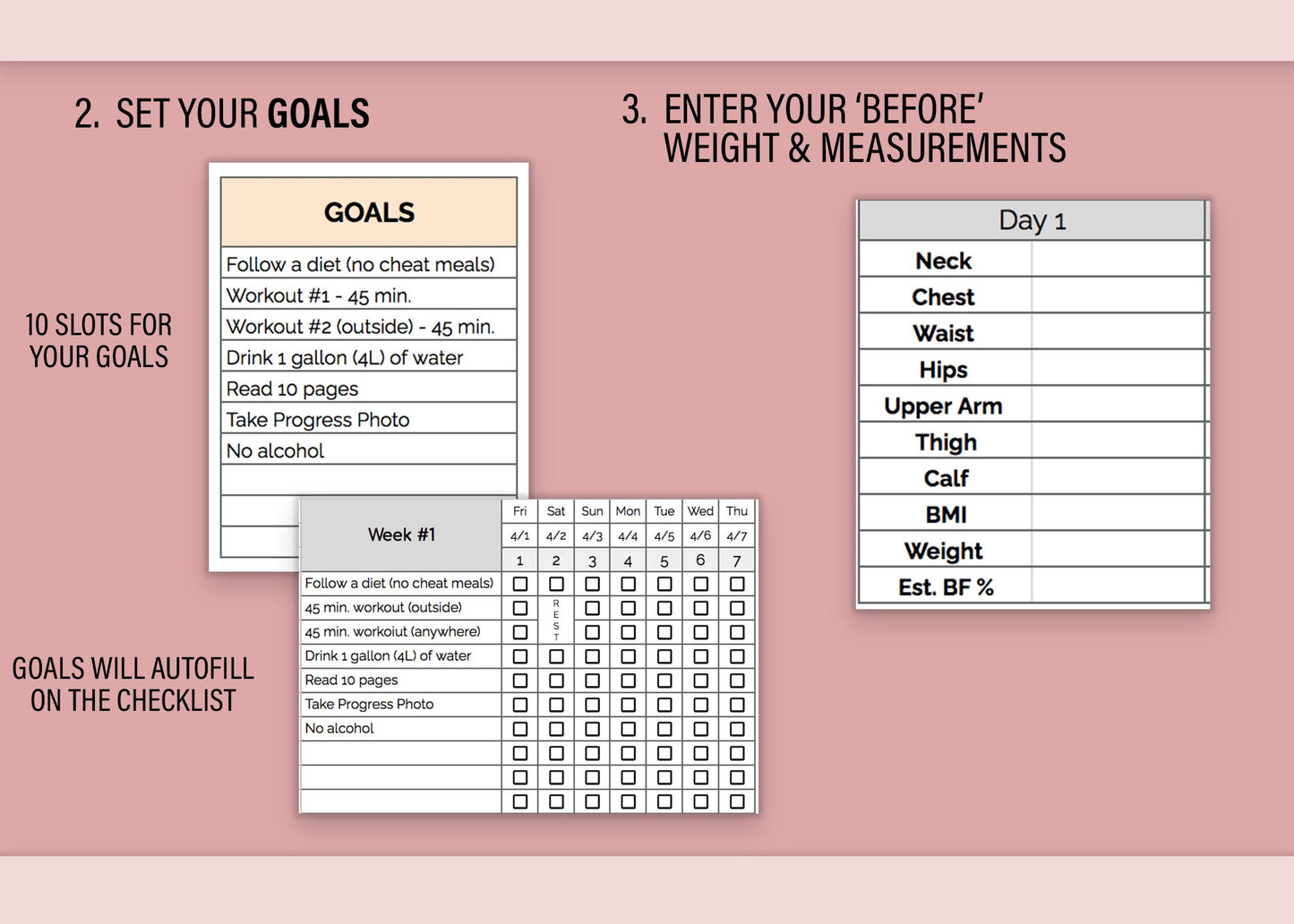 75 Hard/Soft Challenge Progress Tracker | Google Sheets Template
