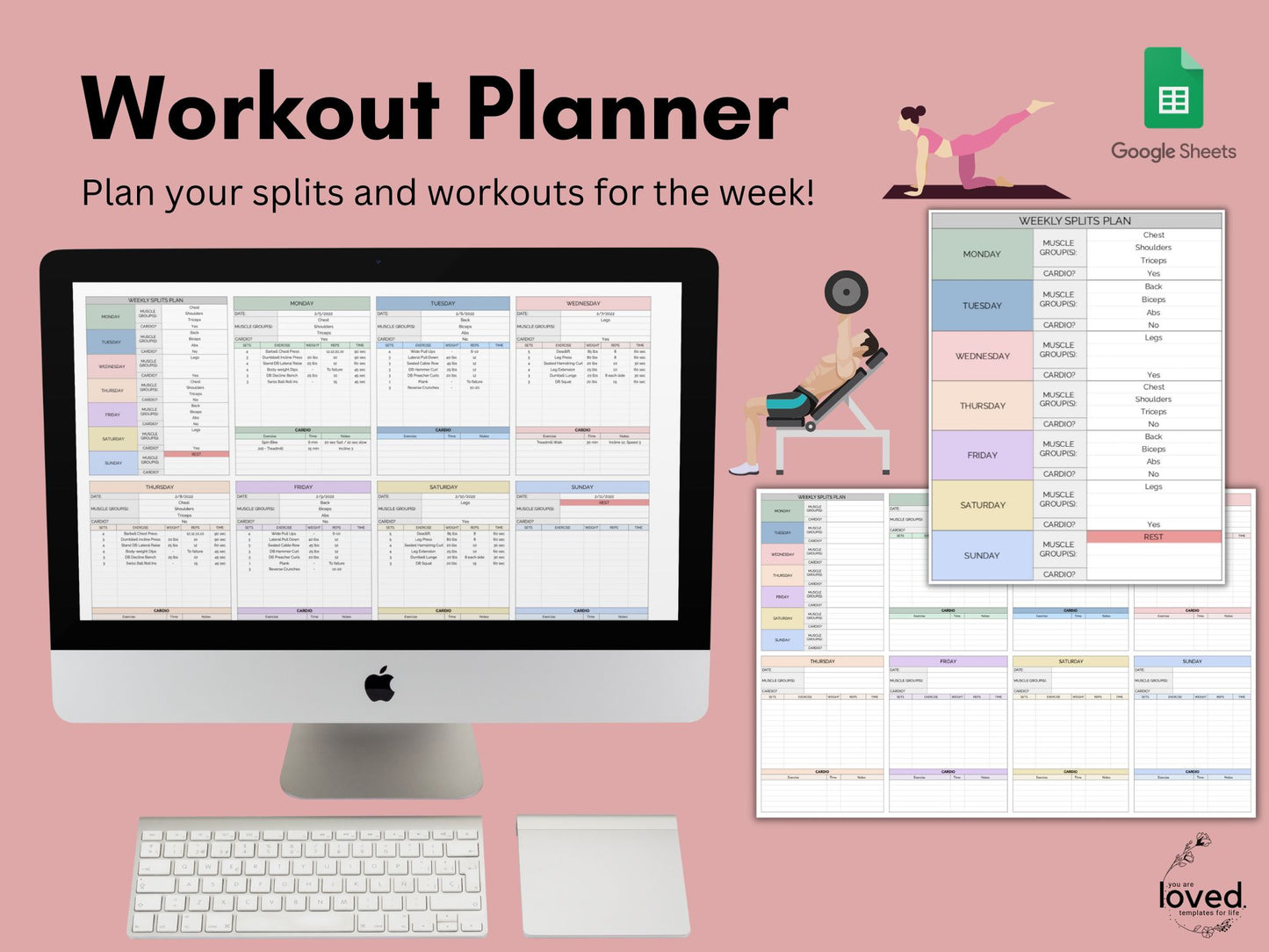 Weekly Workout Planner Spreadsheet | Google Sheets