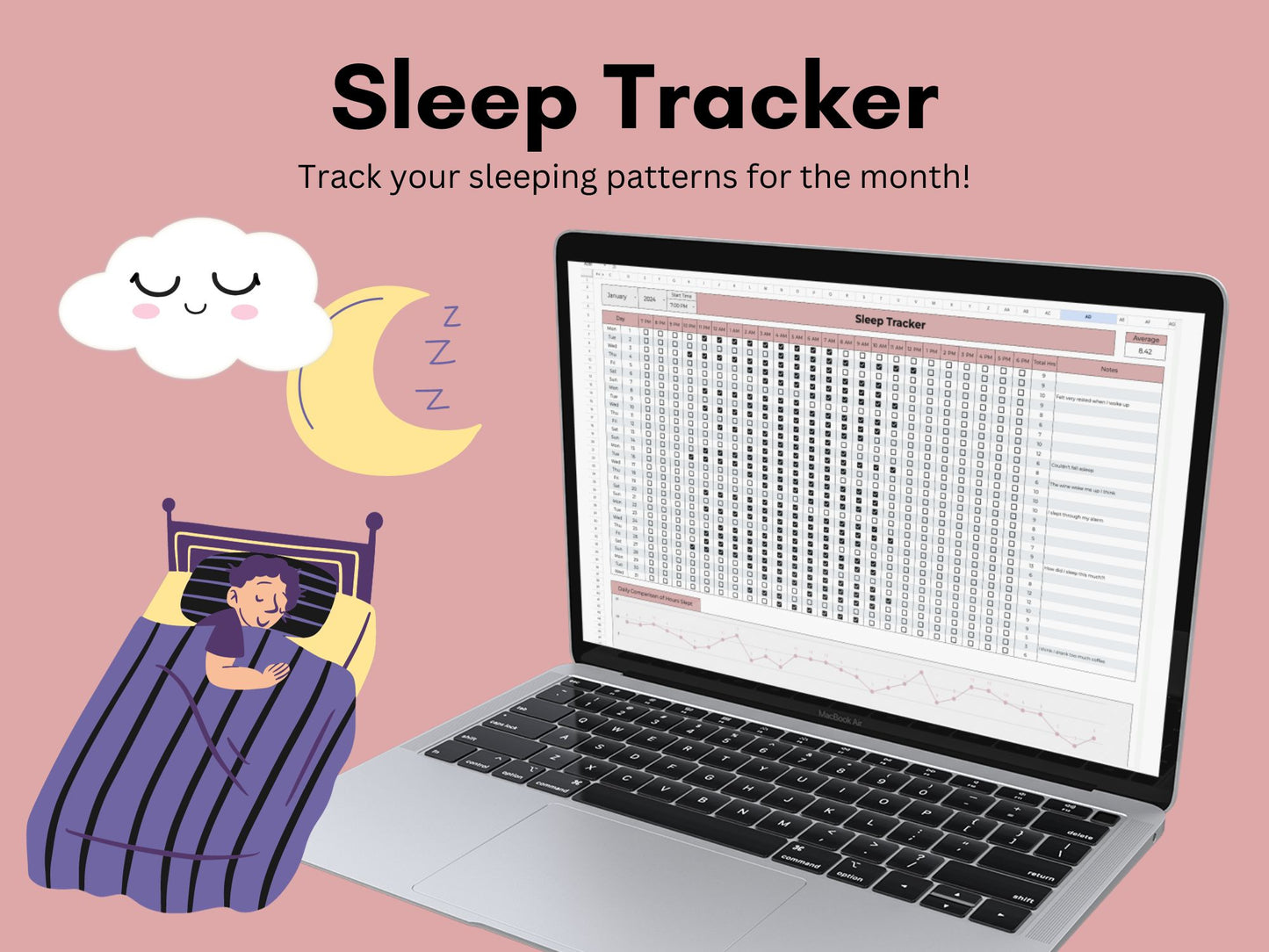 Sleep Tracker | Google Sheets Template