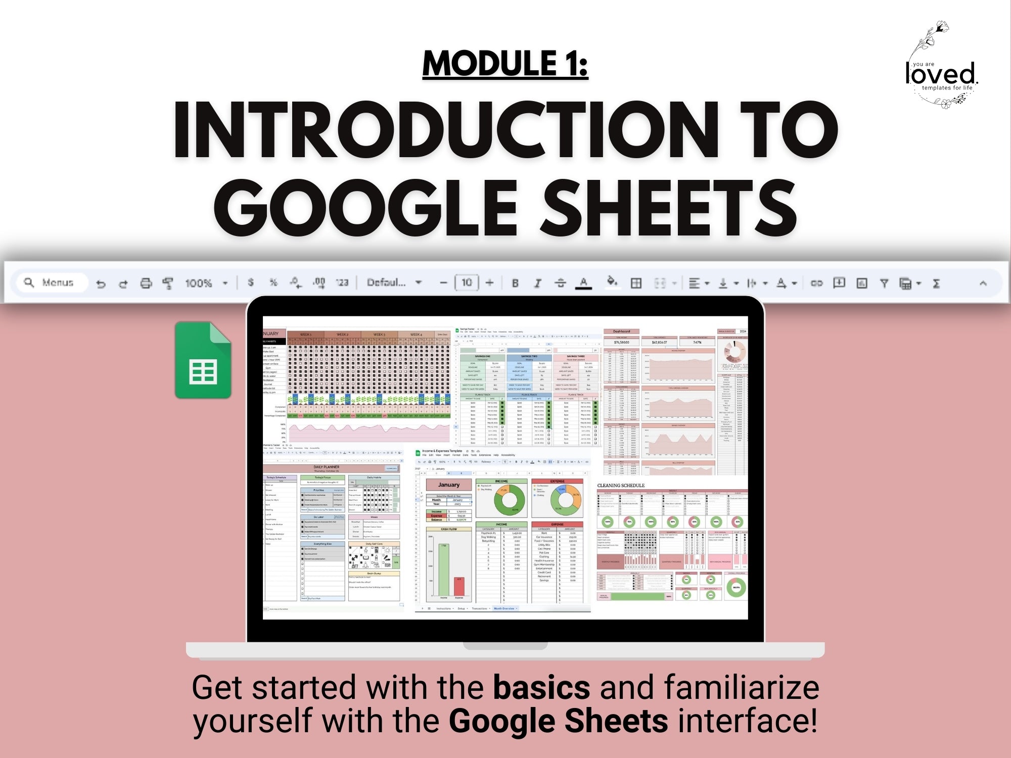 Module 1 | Introduction to Google Sheets – You are Loved Templates
