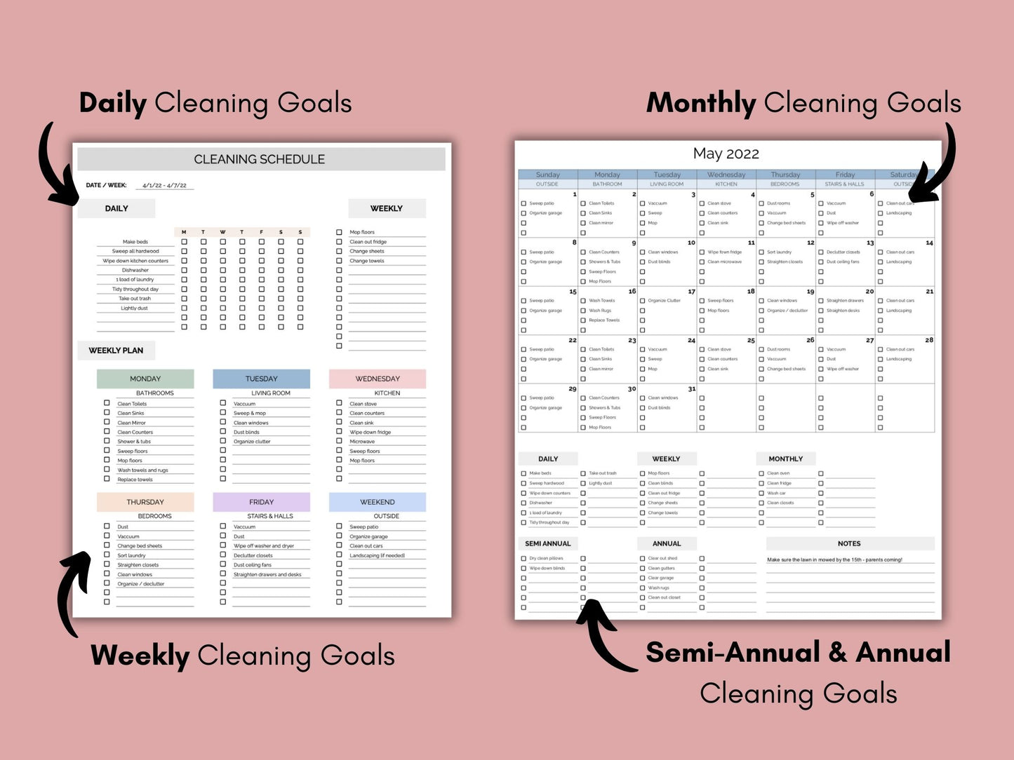 Cleaning Schedule Checklist | Google Sheets Template