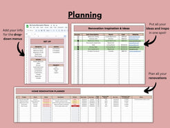 Home Renovation Planner | Google Sheets Template – You are Loved Templates