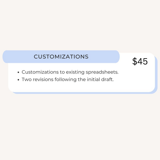 Spreadsheet Customization