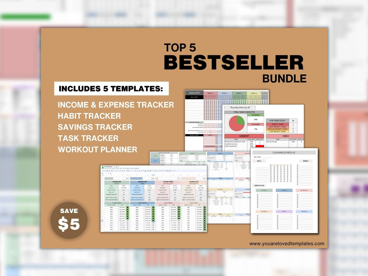 Bestselling Templates Bundle | Top 5 Templates