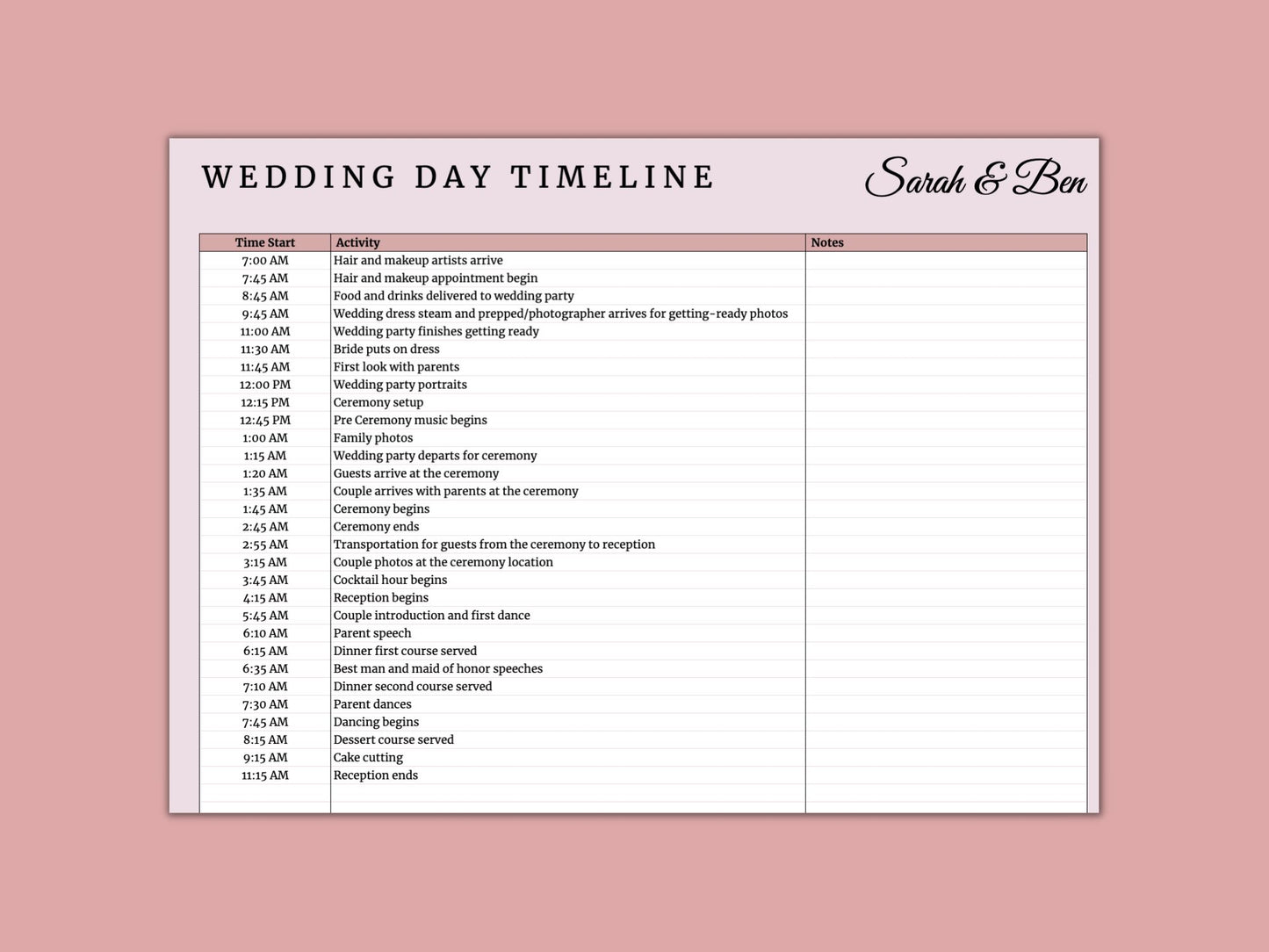 Wedding Planner | Google Sheets Template