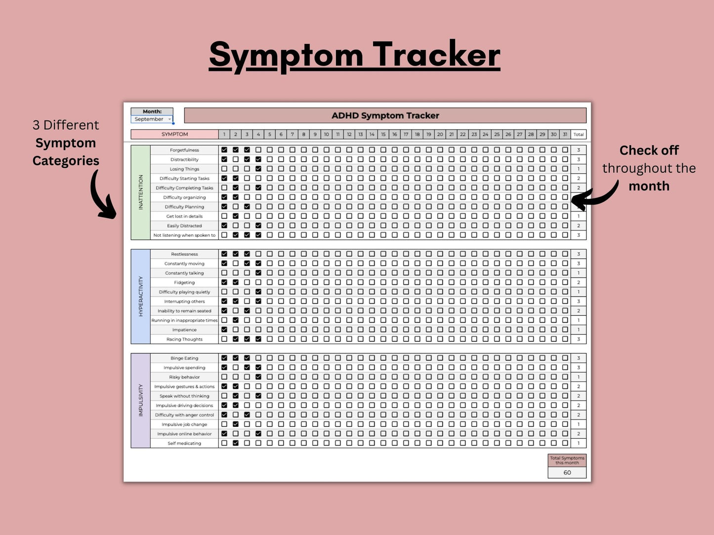 ADHD Planner & Tracker | Google Sheets Template