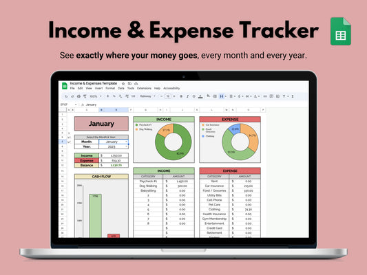 Income & Expense Tracker | Google Sheets Template