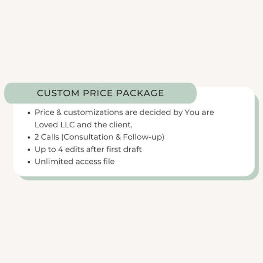 Custom Template | [Custom Price] | Payment 1 of 2