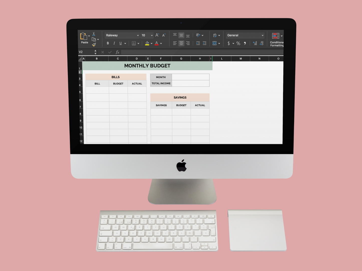 Budget by Paycheck & Budget by Month | MICROSOFT EXCEL