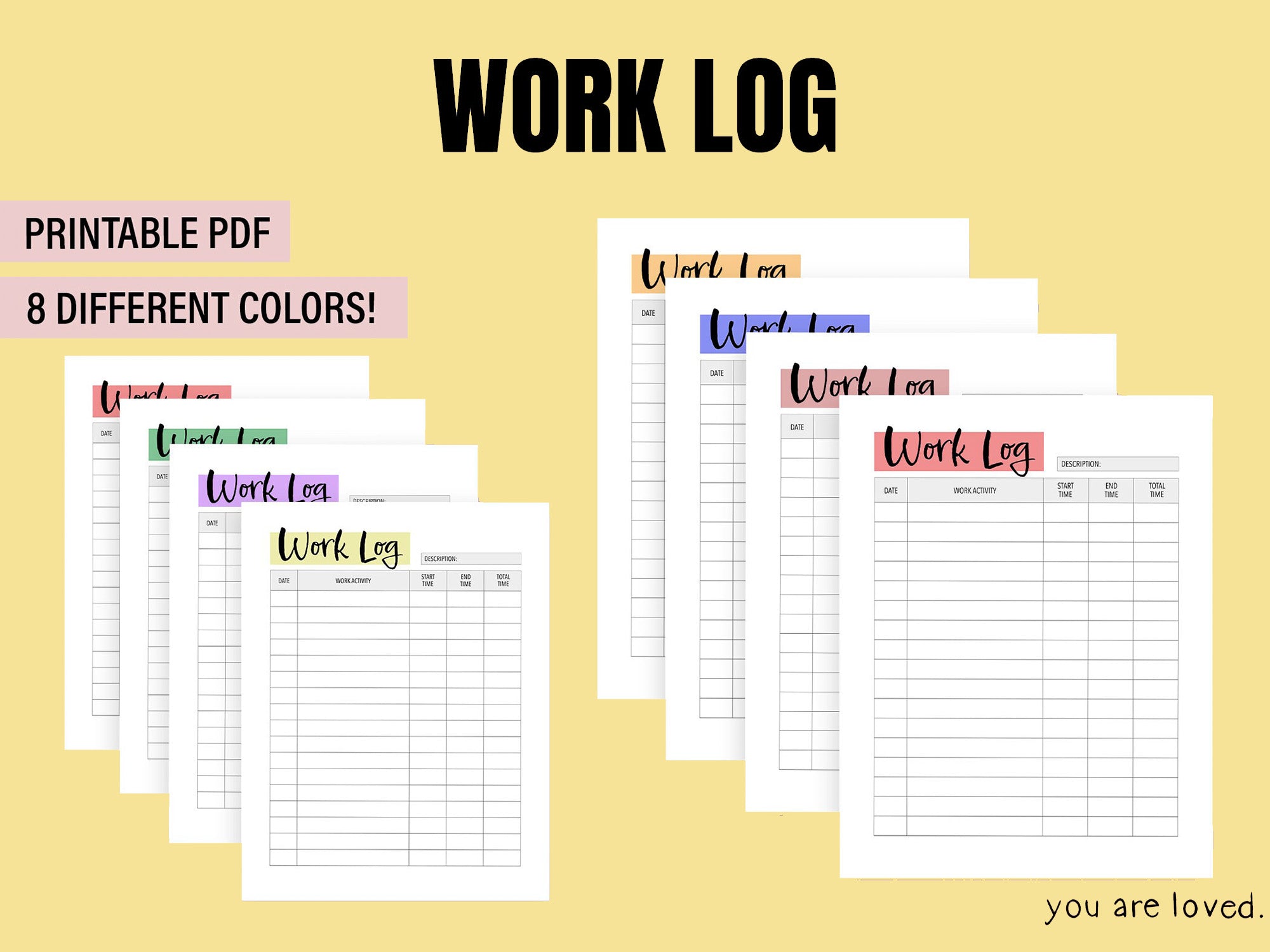 Work Log Sheet Template Excel